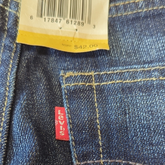 Levi's Boys  Indigo Straight Jeans - Picture 4 of 7